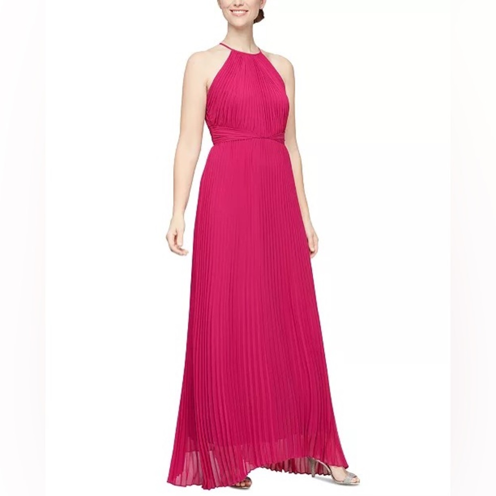 Alex & Eve size 14 Pleated Gown